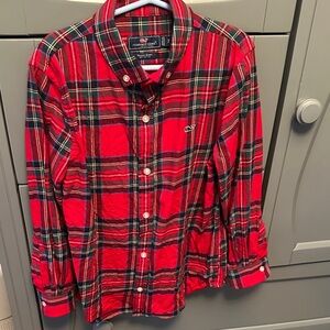 Vineyard Vines Red Plaid Button Down Shirt